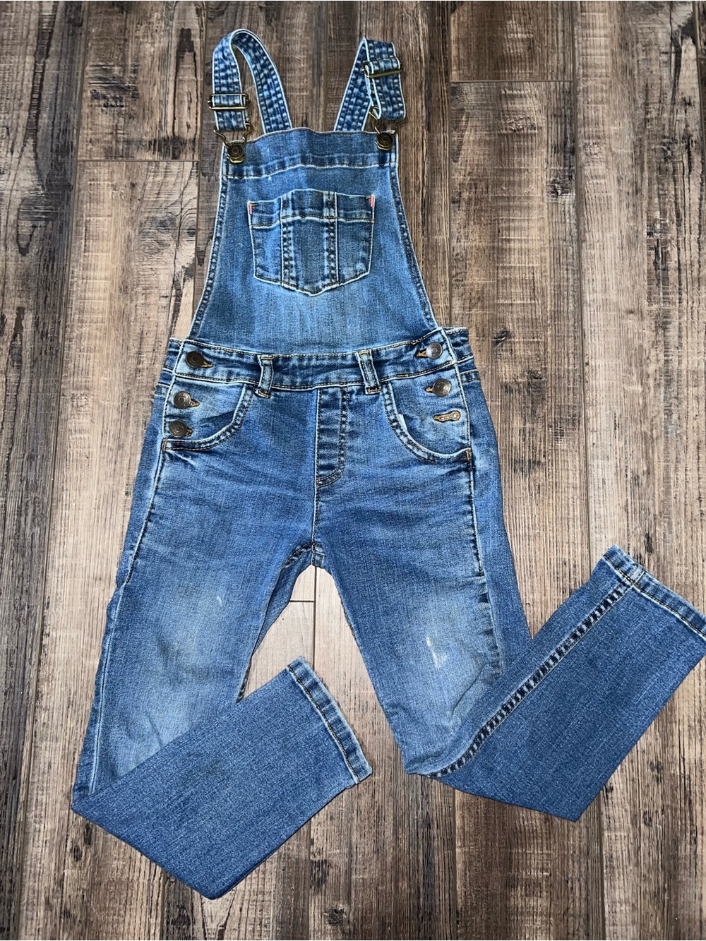 Mini Boden Blue Denim Slim Overalls